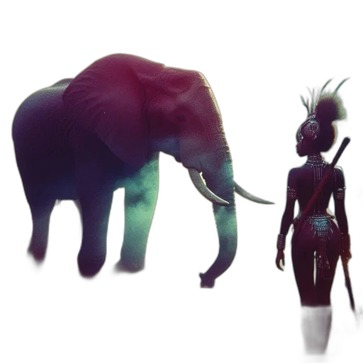 creature, animal, robot, concept art, fantasy art, 3d render, pixel art, neon lights transparent PNG cut-out