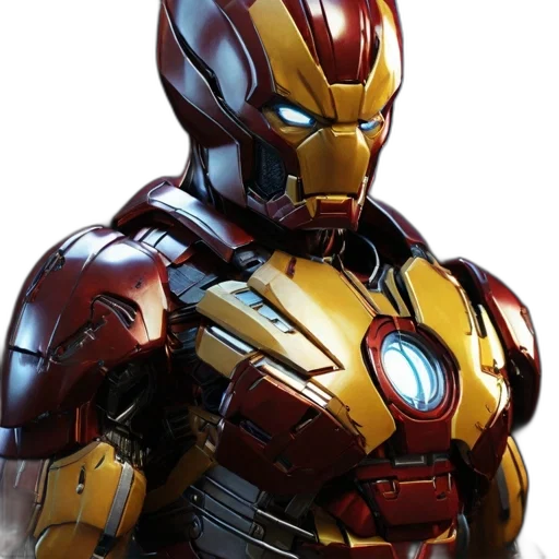robot, weapon, mask, 3d render, concept art, comic book art, photorealistic, detailed transparent PNG cut-out