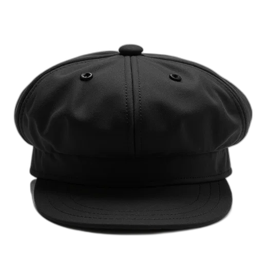 hat, crown, jacket, 3d render, dark, black, round, flat transparent PNG cut-out