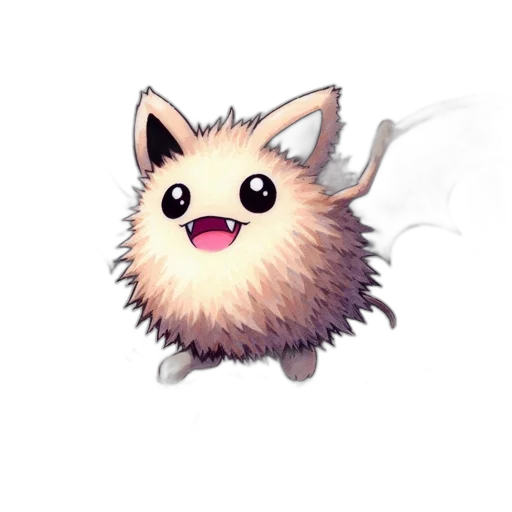 creature, animal, staff, hair, concept art, pixel art, fantasy art, 3d render transparent PNG cut-out
