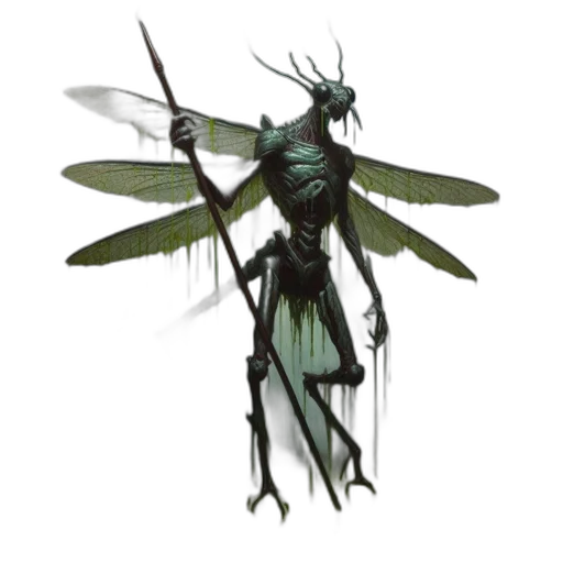 creature, staff, concept art, fantasy art, pixel art, 3d render, green, dark transparent PNG cut-out