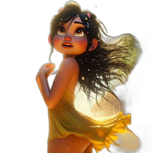 dress, 3d render, fantasy art, concept art, photorealistic, underwater, golden, animated transparent PNG cut-out
