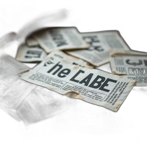 close-up, view, table, pile, newspaper, clippings, featuring, various transparent PNG cut-out