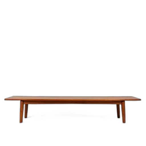 furniture, 3d render, long, teak transparent PNG cut-out