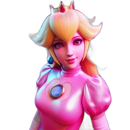 crown, dress, face, 3d render transparent PNG cut-out
