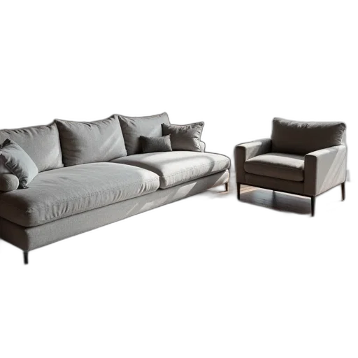 furniture, 3d render, monochrome, area transparent PNG cut-out