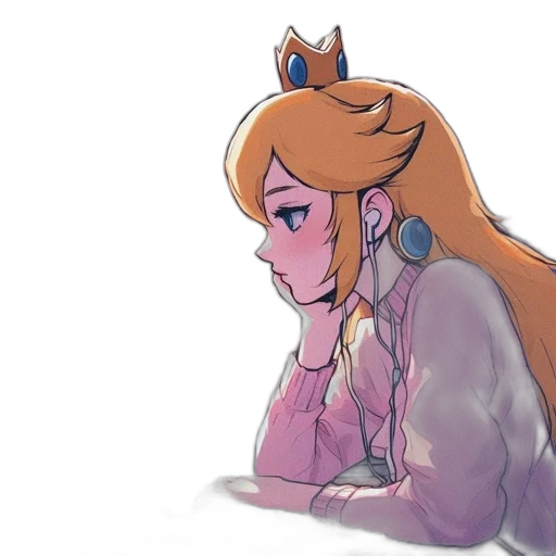 crown, dress, jewelry, staff, watercolor, concept art, anime, pixel art transparent PNG cut-out