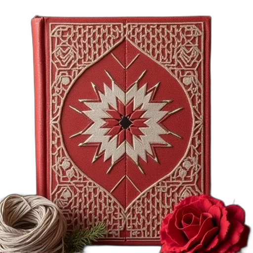 flower, jewelry, crown, red, big, book, loom, knitting transparent PNG cut-out