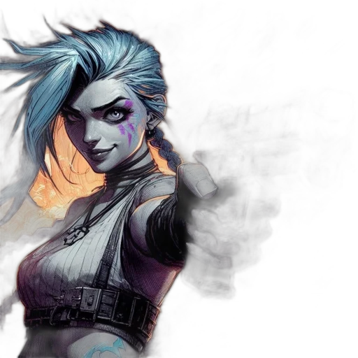 cyberpunk, concept art, fantasy art, comic book art, blue, dark, pastel, woman transparent PNG cut-out