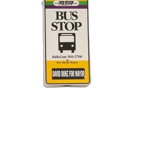 bus, stop, sign, advertisement, david, duke, mayor transparent PNG cut-out