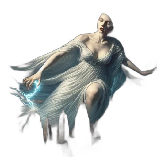 creature, dress, dragon, staff, concept art, fantasy art, 3d render, photorealistic transparent PNG cut-out