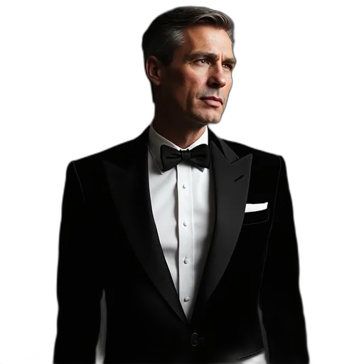 jacket, animal, staff, photorealistic, man, tuxedo, evening, suit transparent PNG cut-out