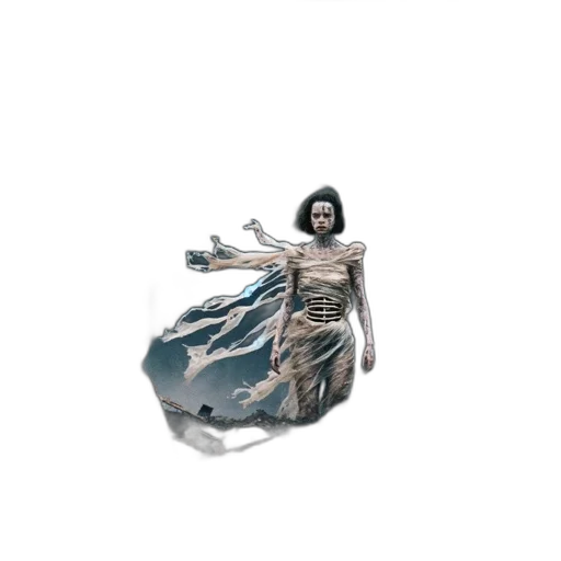 dress, jewelry, robot, creature, 3d render, concept art, fantasy art, vaporwave transparent PNG cut-out