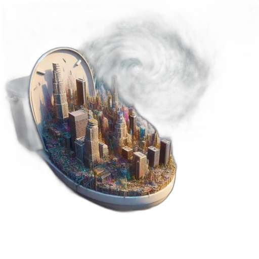 shoes, concept art, photorealistic, fantasy art, 3d render, fog, fire, city street transparent PNG cut-out