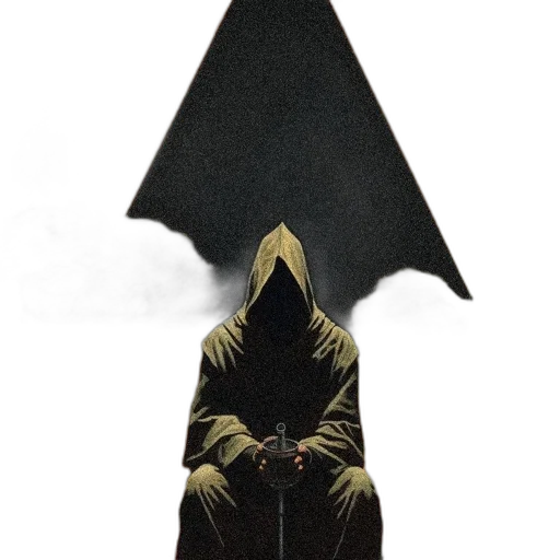 mask, jacket, staff, umbrella, concept art, comic book art, pixel art, fantasy art transparent PNG cut-out