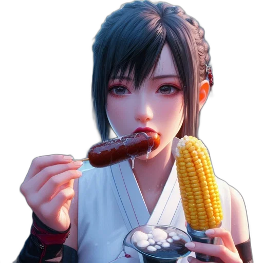 food, weapon, staff, concept art, photorealistic, fantasy art, anime, digital transparent PNG cut-out