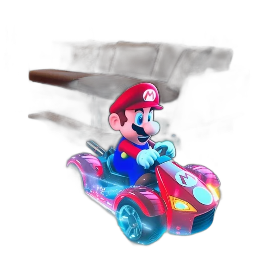car, weapon, hat, mask, 3d render, concept art, vaporwave, watercolor transparent PNG cut-out