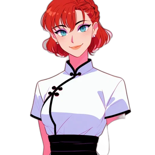 dress, staff, jacket, crown, pixel art, anime, cartoon, vaporwave transparent PNG cut-out