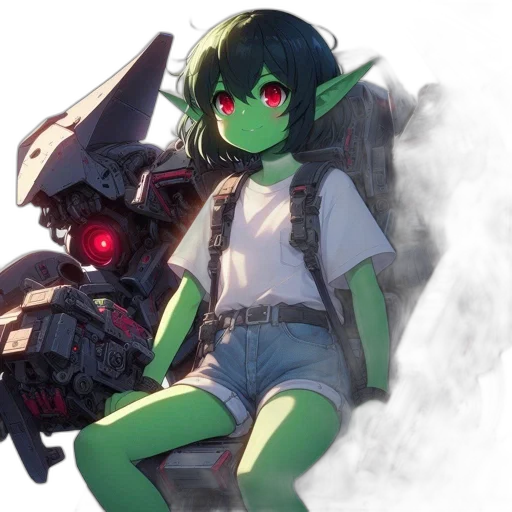 robot, weapon, creature, dragon, concept art, anime, fantasy art, pixel art transparent PNG cut-out