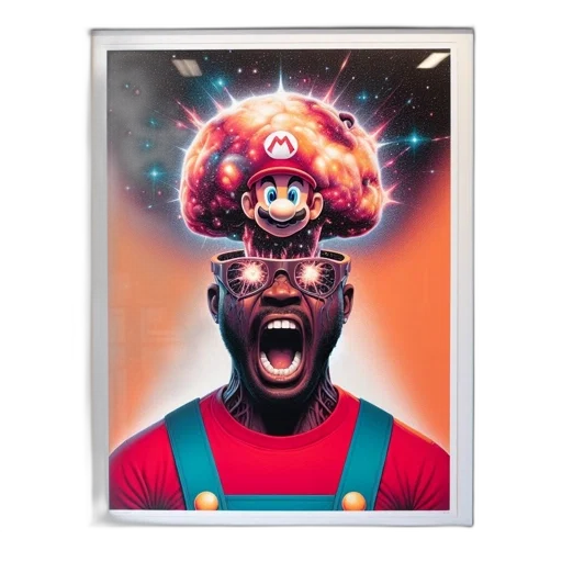 mask, face, crown, animal, concept art, pixel art, comic book art, fusion transparent PNG cut-out
