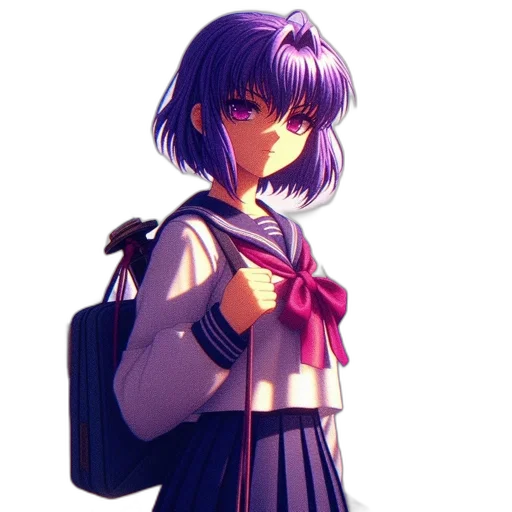 jacket, umbrella, face, weapon, anime, pixel art, concept art, vaporwave transparent PNG cut-out
