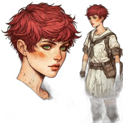 concept art, fantasy art, comic book art, pixel art, earth tones, red, dark, colorful transparent PNG cut-out