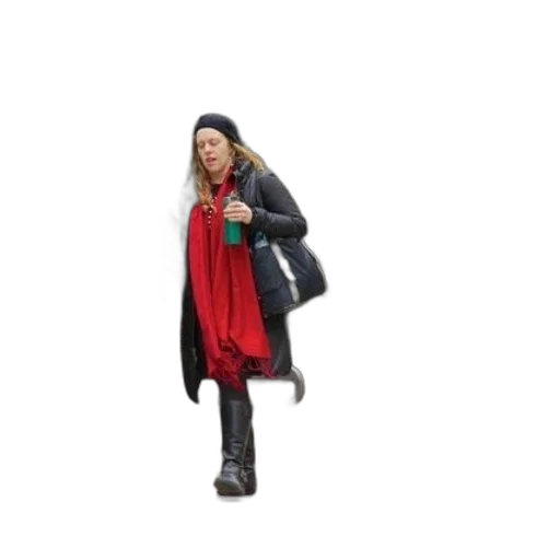 jacket, staff, umbrella, hat, 3d render, concept art, photorealistic, red transparent PNG cut-out