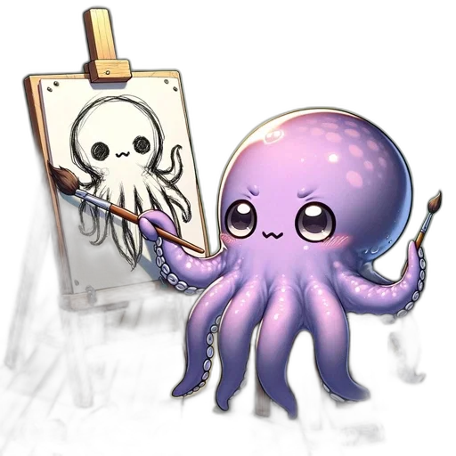 creature, staff, weapon, concept art, pixel art, fantasy art, watercolor, underwater transparent PNG cut-out