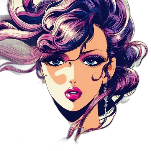 face, mask, hair, jewelry, comic book art, cartoon, anime, fantasy art transparent PNG cut-out