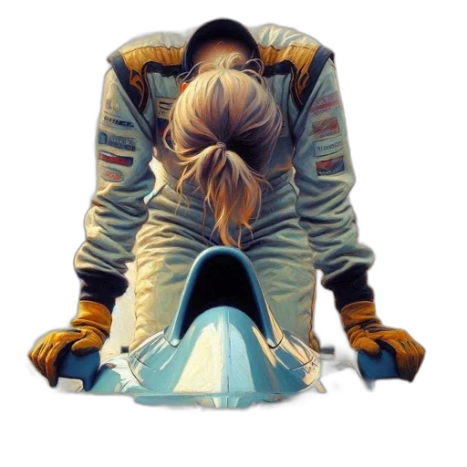 jacket, robot, face, dress, concept art, photorealistic, comic book art, oil painting transparent PNG cut-out