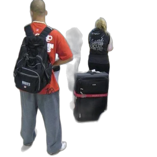 jacket, group, people, waiting, their, luggage, airport transparent PNG cut-out