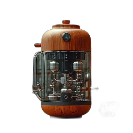 robot, bottle, 3d render, concept art, photorealistic, sleek, modern, tea transparent PNG cut-out