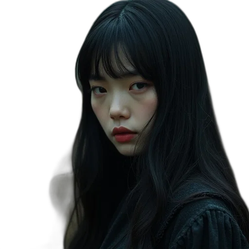 face, creature, mask, hair transparent PNG cut-out