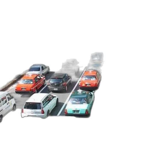 car, 3d render, concept art, city street, busy, urban, street, scene transparent PNG cut-out