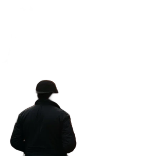 hat, jacket, staff, face transparent PNG cut-out
