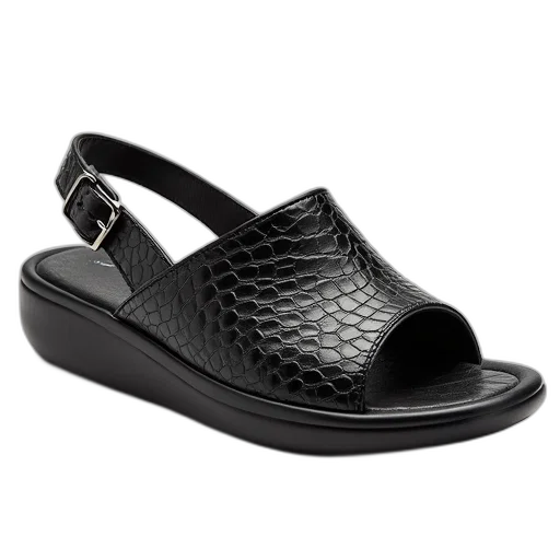 shoes, fitflop, flexforms, black transparent PNG cut-out