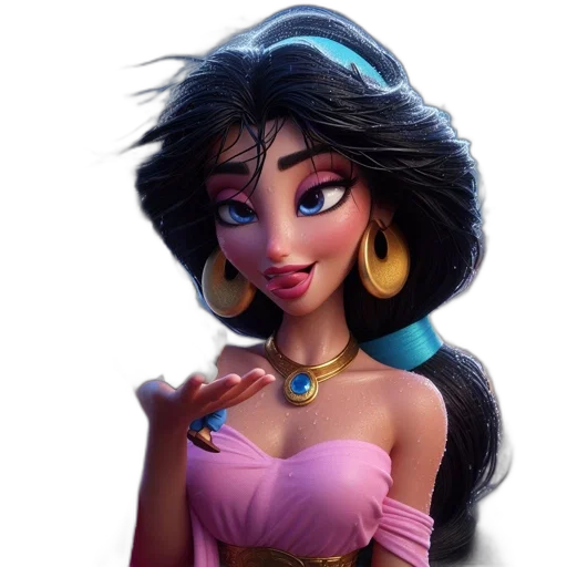 jewelry, face, fantasy art, concept art, cartoon, 3d render, illustrated, scene transparent PNG cut-out
