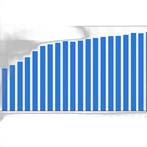 weapon, staff, 3d render, blue, bar, chart, shows, growth transparent PNG cut-out