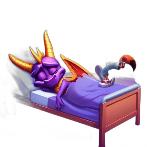 dragon, staff, furniture, creature, concept art, pixel art, fantasy art, 3d render transparent PNG cut-out