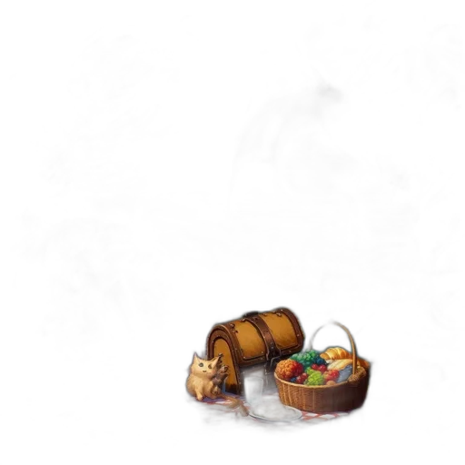 food, creature, animal, dragon, concept art, pixel art, photorealistic, watercolor transparent PNG cut-out