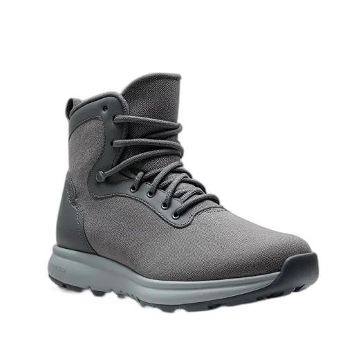 shoes, 3d render, flex, foot, boot, grey, mesh, sued transparent PNG cut-out