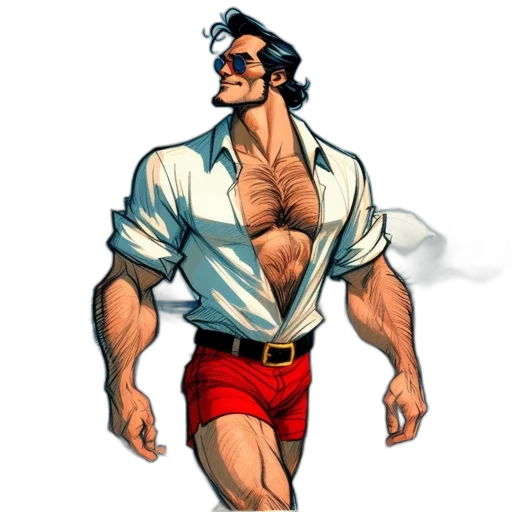 staff, jacket, comic book art, concept art transparent PNG cut-out