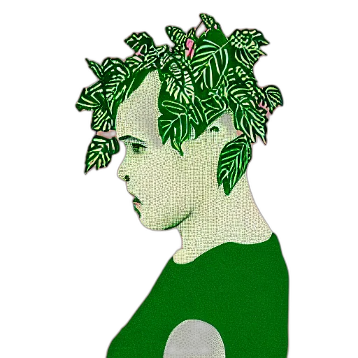 face, mask, crown, flower transparent PNG cut-out