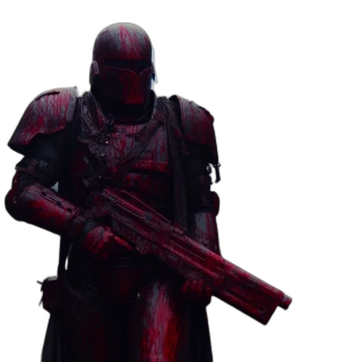 weapon, robot, sword, concept art, 3d render, pixel art, cyberpunk, red transparent PNG cut-out