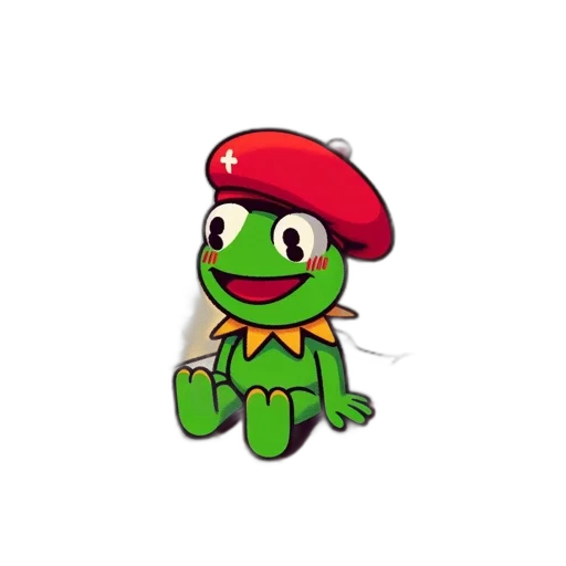 hat, staff, creature, animal, pixel art, 3d render, concept art, cartoon transparent PNG cut-out