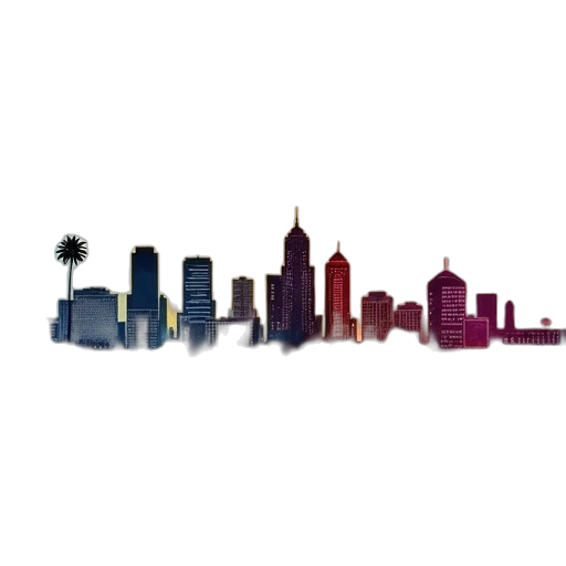 building, pixel art, concept art, 3d render, photorealistic, colorful, skyline, los transparent PNG cut-out