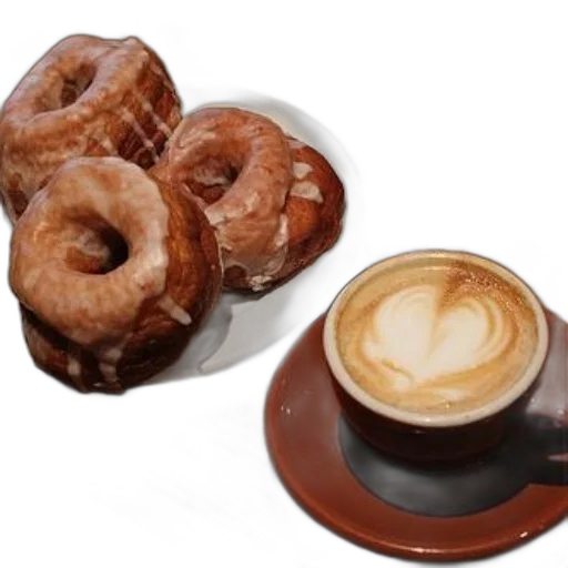food, 3d render, photorealistic, plate, glazed, donuts, sits, next transparent PNG cut-out