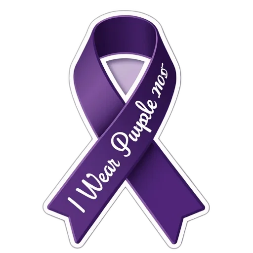 wear, purple, grandma, ribbon transparent PNG cut-out