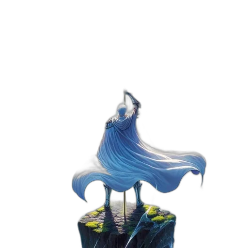 dragon, creature, dress, staff, fantasy art, concept art, 3d render, vaporwave transparent PNG cut-out
