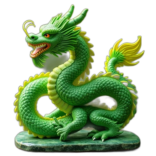 dragon, creature, 3d render, fantasy art, photorealistic, concept art, green, lime transparent PNG cut-out